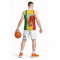 Guinea Basketball Custom Basketball Jersey Syli Nationale African Pattern - Wonder Print Shop