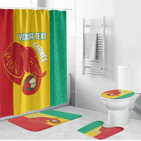 Guinea Basketball Custom Bathroom Set Syli Nationale African Pattern - Wonder Print Shop