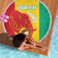 Guinea Basketball Custom Beach Blanket Syli Nationale African Pattern - Wonder Print Shop