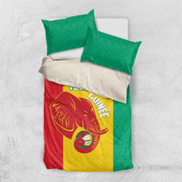 Guinea Basketball Custom Bedding Set Syli Nationale African Pattern - Wonder Print Shop