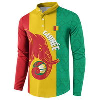 Guinea Basketball Custom Button Sweatshirt Syli Nationale African Pattern - Wonder Print Shop