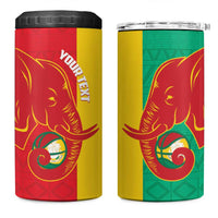 Guinea Basketball Custom 4 in 1 Can Cooler Tumbler Syli Nationale African Pattern - Wonder Print Shop
