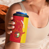 Guinea Basketball Custom 4 in 1 Can Cooler Tumbler Syli Nationale African Pattern - Wonder Print Shop