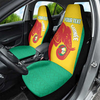 Guinea Basketball Custom Car Seat Cover Syli Nationale African Pattern - Wonder Print Shop