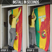 Guinea Basketball Custom Door Cover Syli Nationale African Pattern - Wonder Print Shop