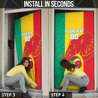 Guinea Basketball Custom Door Cover Syli Nationale African Pattern - Wonder Print Shop