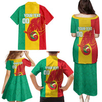 Guinea Basketball Custom Family Matching Puletasi and Hawaiian Shirt Syli Nationale African Pattern - Wonder Print Shop