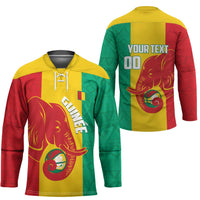 Guinea Basketball Custom Hockey Jersey Syli Nationale African Pattern - Wonder Print Shop
