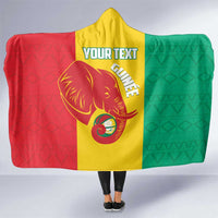 Guinea Basketball Custom Hooded Blanket Syli Nationale African Pattern - Wonder Print Shop