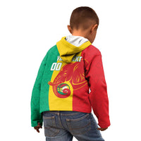 Guinea Basketball Custom Kid Hoodie Syli Nationale African Pattern - Wonder Print Shop