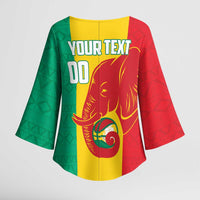 Guinea Basketball Custom Kimono Sleeve Blouse Syli Nationale African Pattern - Wonder Print Shop