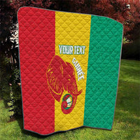 Guinea Basketball Custom Quilt Syli Nationale African Pattern - Wonder Print Shop