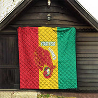 Guinea Basketball Custom Quilt Syli Nationale African Pattern - Wonder Print Shop