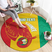 Guinea Basketball Custom Round Carpet Syli Nationale African Pattern - Wonder Print Shop