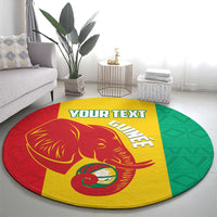 Guinea Basketball Custom Round Carpet Syli Nationale African Pattern - Wonder Print Shop