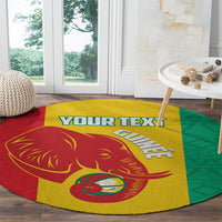 Guinea Basketball Custom Round Carpet Syli Nationale African Pattern - Wonder Print Shop