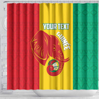 Guinea Basketball Custom Shower Curtain Syli Nationale African Pattern - Wonder Print Shop
