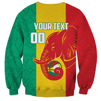 Guinea Basketball Custom Sweatshirt Syli Nationale African Pattern - Wonder Print Shop