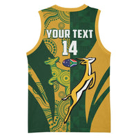 South Africa Australia Rugby Custom Basketball Jersey Springboks Wallabies Together - Wonder Print Shop