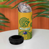 South Africa Australia Rugby 4 in 1 Can Cooler Tumbler Springboks Wallabies Together - Wonder Print Shop