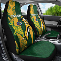 South Africa Australia Rugby Custom Car Seat Cover Springboks Wallabies Together - Wonder Print Shop