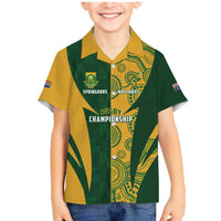 South Africa Australia Rugby Custom Family Matching Mermaid Dress and Hawaiian Shirt Springboks Wallabies Together - Wonder Print Shop