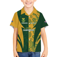 South Africa Australia Rugby Custom Family Matching Puletasi and Hawaiian Shirt Springboks Wallabies Together - Wonder Print Shop