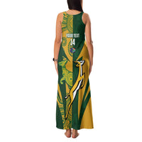 South Africa Australia Rugby Custom Family Matching Tank Maxi Dress and Hawaiian Shirt Springboks Wallabies Together - Wonder Print Shop