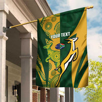 South Africa Australia Rugby Custom Garden Flag Springboks Wallabies Together - Wonder Print Shop
