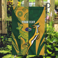 South Africa Australia Rugby Custom Garden Flag Springboks Wallabies Together - Wonder Print Shop
