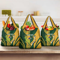 South Africa Australia Rugby Custom Grocery Bag Springboks Wallabies Together - Wonder Print Shop