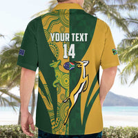 South Africa Australia Rugby Custom Hawaiian Shirt Springboks Wallabies Together - Wonder Print Shop