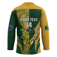 South Africa Australia Rugby Custom Hockey Jersey Springboks Wallabies Together - Wonder Print Shop