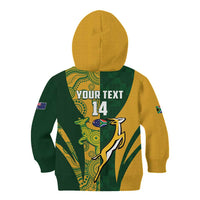 South Africa Australia Rugby Custom Kid Hoodie Springboks Wallabies Together - Wonder Print Shop