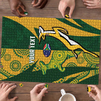 South Africa Australia Rugby Custom Puzzle Springboks Wallabies Together - Wonder Print Shop