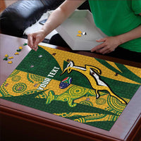 South Africa Australia Rugby Custom Puzzle Springboks Wallabies Together - Wonder Print Shop