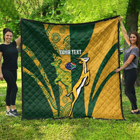 South Africa Australia Rugby Custom Quilt Springboks Wallabies Together - Wonder Print Shop
