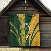 South Africa Australia Rugby Custom Quilt Springboks Wallabies Together - Wonder Print Shop