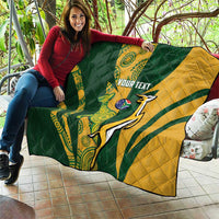 South Africa Australia Rugby Custom Quilt Springboks Wallabies Together - Wonder Print Shop