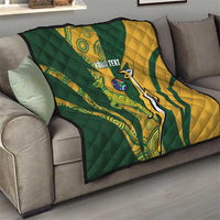 South Africa Australia Rugby Custom Quilt Springboks Wallabies Together - Wonder Print Shop
