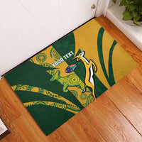 South Africa Australia Rugby Custom Rubber Doormat Springboks Wallabies Together - Wonder Print Shop