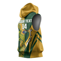 South Africa Australia Rugby Custom Sleeveless Hoodie Springboks Wallabies Together - Wonder Print Shop