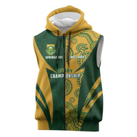 South Africa Australia Rugby Custom Sleeveless Zip Hoodie Springboks Wallabies Together - Wonder Print Shop