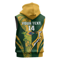 South Africa Australia Rugby Custom Sleeveless Zip Hoodie Springboks Wallabies Together - Wonder Print Shop