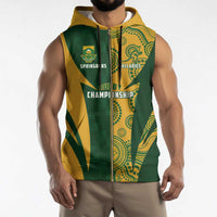 South Africa Australia Rugby Custom Sleeveless Zip Hoodie Springboks Wallabies Together - Wonder Print Shop