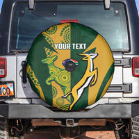 South Africa Australia Rugby Custom Spare Tire Cover Springboks Wallabies Together - Wonder Print Shop