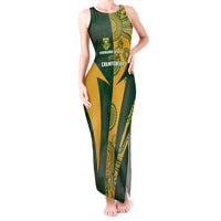 South Africa Australia Rugby Custom Tank Maxi Dress Springboks Wallabies Together - Wonder Print Shop