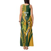 South Africa Australia Rugby Custom Tank Maxi Dress Springboks Wallabies Together - Wonder Print Shop