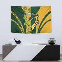South Africa Australia Rugby Custom Tapestry Springboks Wallabies Together - Wonder Print Shop