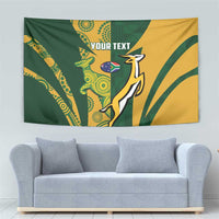 South Africa Australia Rugby Custom Tapestry Springboks Wallabies Together - Wonder Print Shop